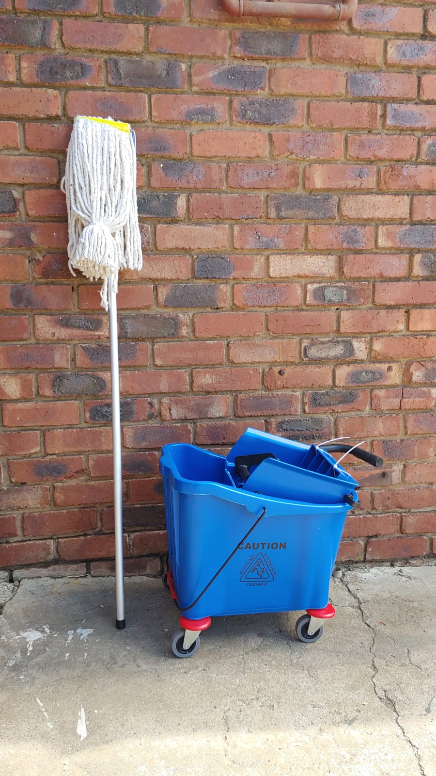 BUCKET ON WHEELS WITH MOP